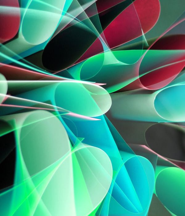 Abstract cyan neon glowing geometric shapes representing rhythm