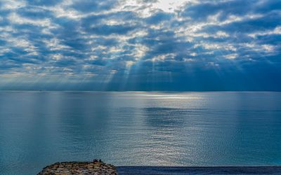 Soft ethereal cyan light clouds